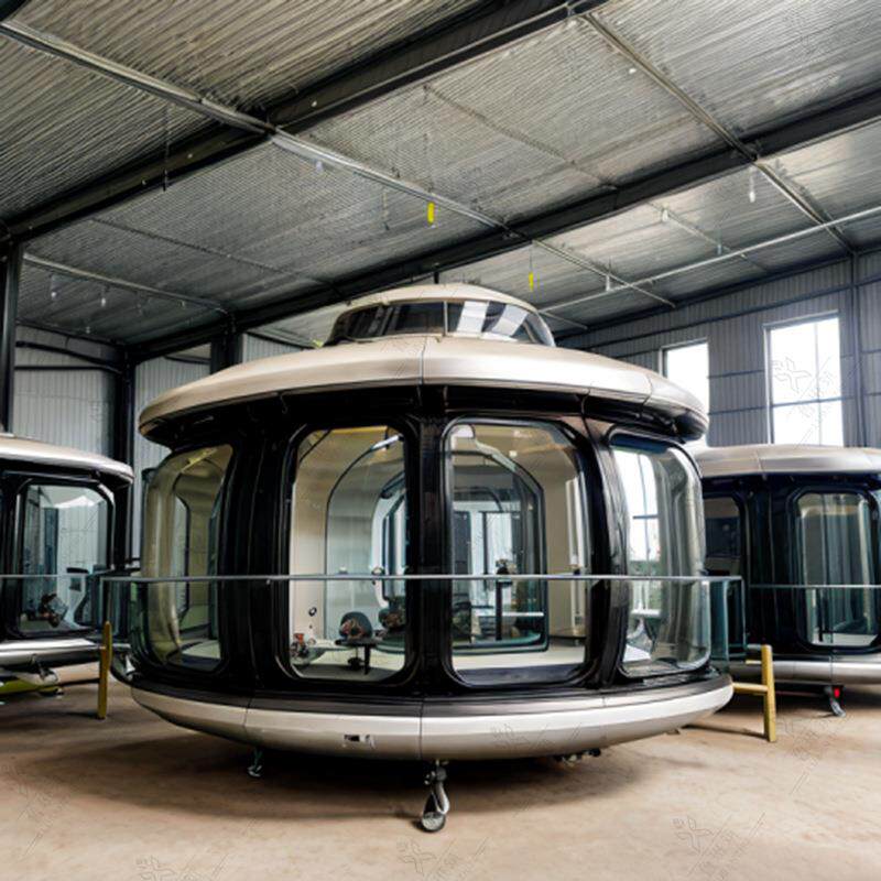 四面全景飞船太空舱精装修设计定制UFO飞行器露营民宿森林客房