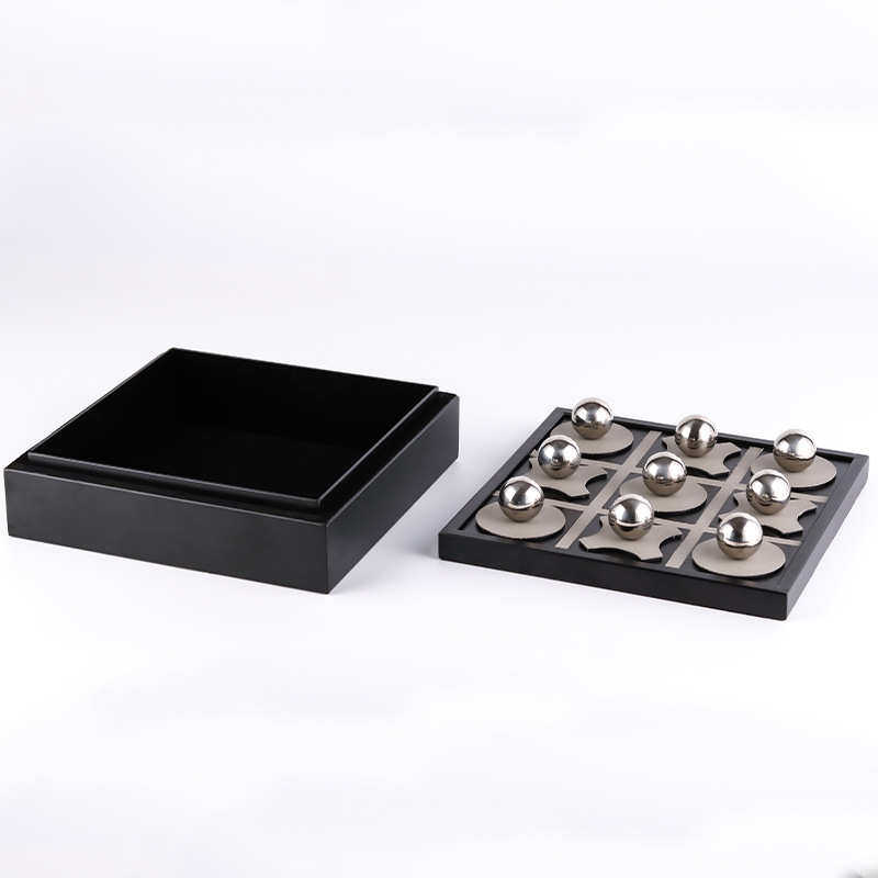 欧式皮革金属盒子轻奢ins样板间圆球棋盘售楼处餐厅软装收纳摆件,特色手工艺,其他特色工艺品,淘宝优惠券,粉丝福利购,淘宝优惠卷