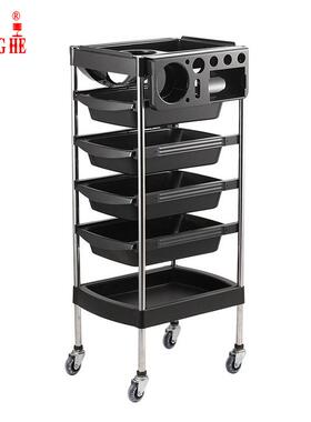 车直供黑6层X7工ABS双向抽屉置物架发廊美发具推收纳色架厂家