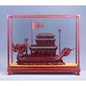 一帆风顺 花黑檀批发红木缅摆件二层 工艺礼品