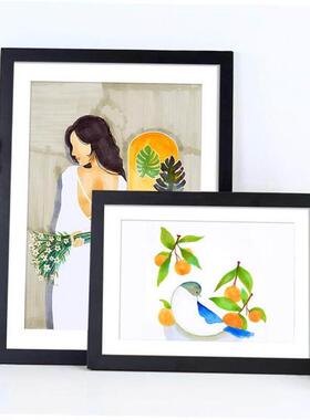 Nordic simple wooden photo frame square picture frames 相框