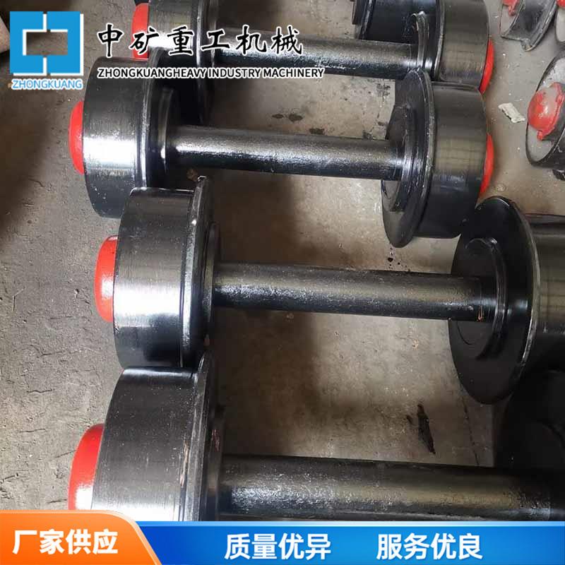 煤矿运输车辆矿车人车用铸钢轮对 600轨距实心载重10吨平板车矿对