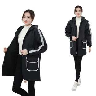 围裙加绒上衣 长袖 防水防油保暖罩衣大人时尚 家用厨房工作服女冬季