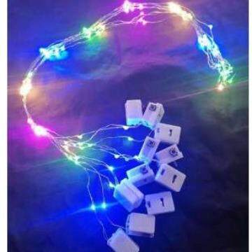 灯串LED发光灯花环猫耳朵灯串头箍线小方盒花灯蛋糕装饰灯100个装