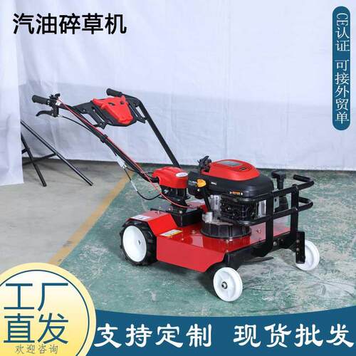 厂家直供汽油式手推割草机 手扶宗申发动机果园碎草机 农用除草机