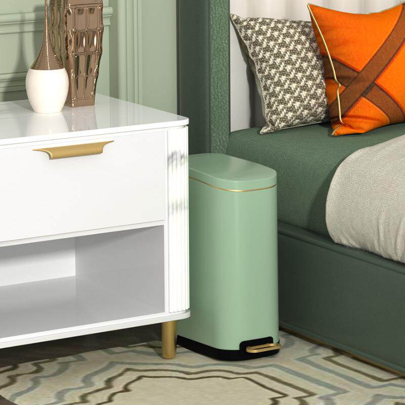 夹缝垃圾桶家用客厅带盖不锈钢厕所卫生间轻奢脚踏式卧室2026新款