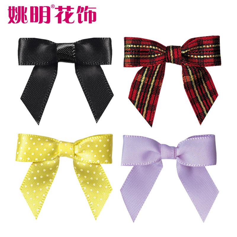 姚明丝带蝴蝶结 手工三分架子蝴蝶结 服装发夹丝带蝴蝶结配件