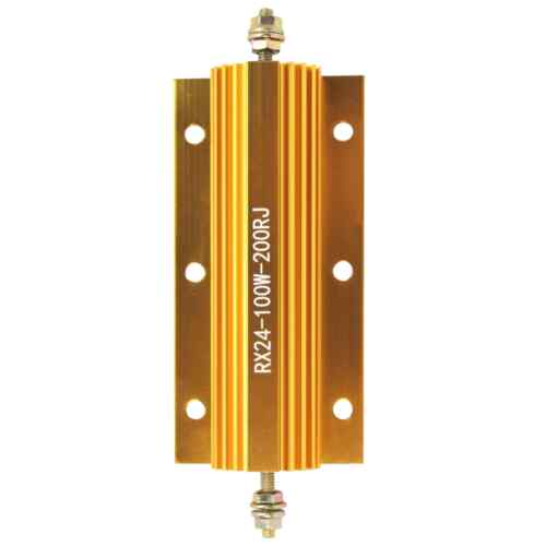 Rxg24-100W大功率金铝壳电阻放电预充电阻0.1欧姆2R 3456789负载