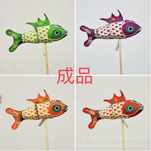 传统舞鱼灯非遗鱼灯成品手工传统灯笼摄影手持鱼灯笼