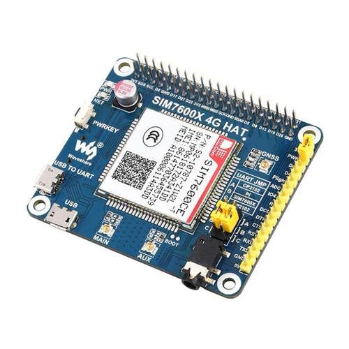 树莓派43b+ SIM7600CE 4G扩展板 支持 4G/3G/2G 通信和GNSS定位