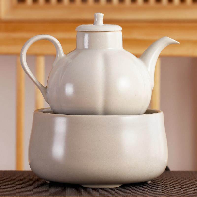 草木灰陶壶彷宋煮茶壶陶瓷黑晶炉烧水执壶炭火围炉壶古法煮茶器