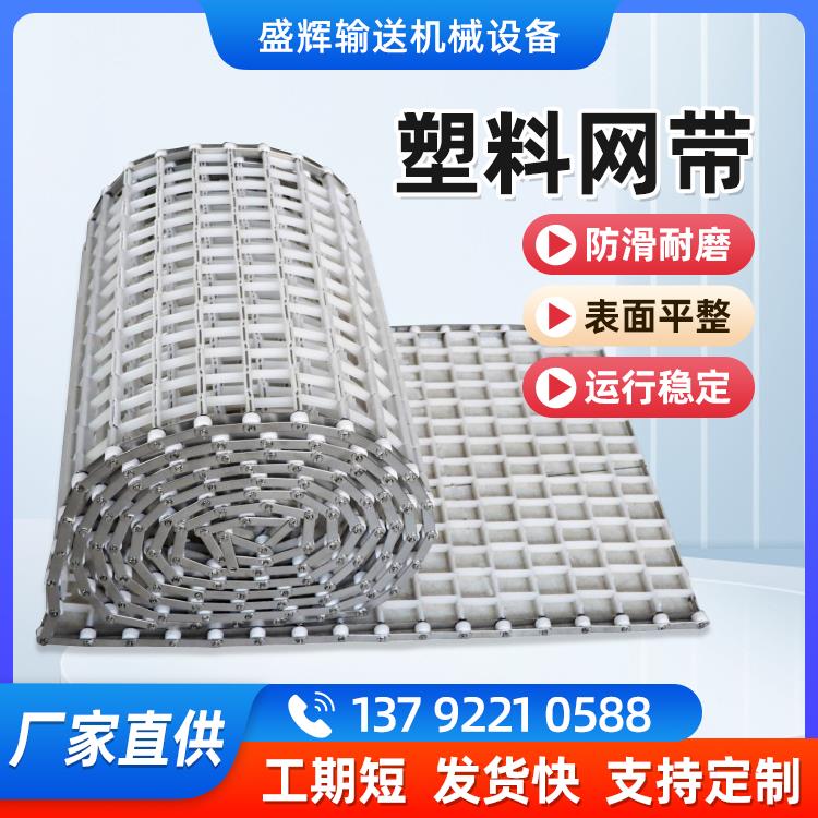洗碗机网带塑料输送带白色蓝色尼龙输送带清洗机流水线PP塑胶网带