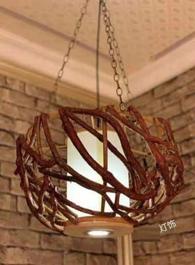 12554pok日式竹古编饭店餐厅竹编灯房创意竹灯复灯手工编织鸟巢子