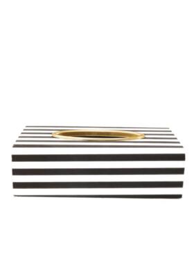 欧创黑白条纹收纳纸0139巾盒摆件卧室意客厅办室茶几家公居式软装