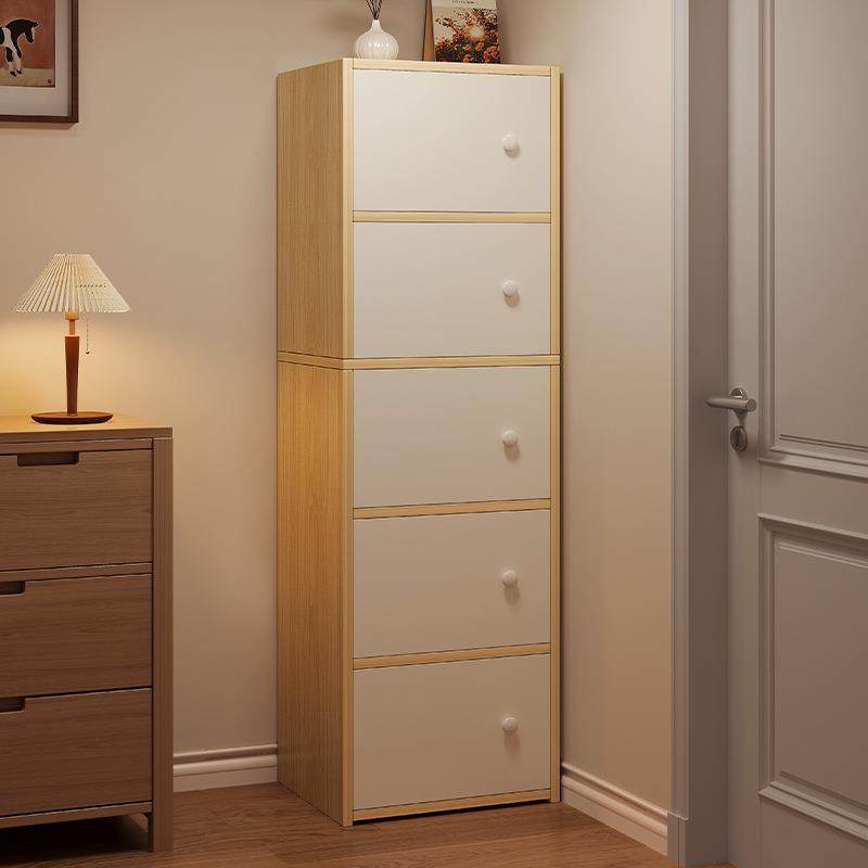 五斗柜收纳柜卧室置物柜窄小立柜储物柜抽屉柜客厅靠墙落地床尾柜