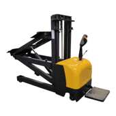 全电动油桶翻转倒料车多功能自动油桶倒料堆高车仓库搬运电动叉车