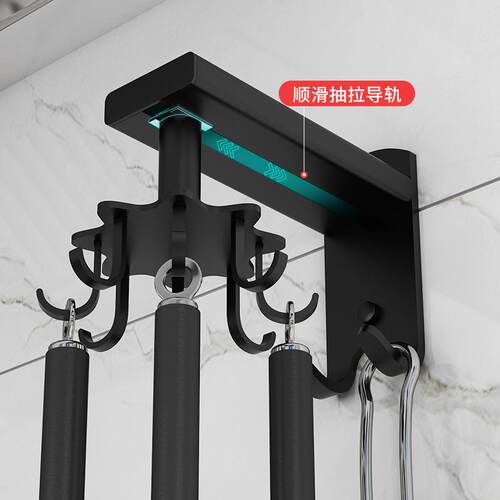 LH001升级款多挂功能8太爪空铝360度旋转钩家无痕挂钩用厨房免打