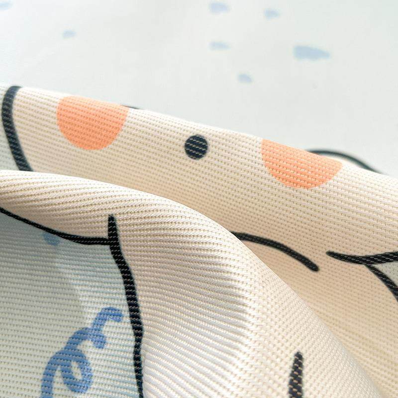 新款小新数单码印花床冰丝席笠款chuan数小清新冰丝席家用清可折