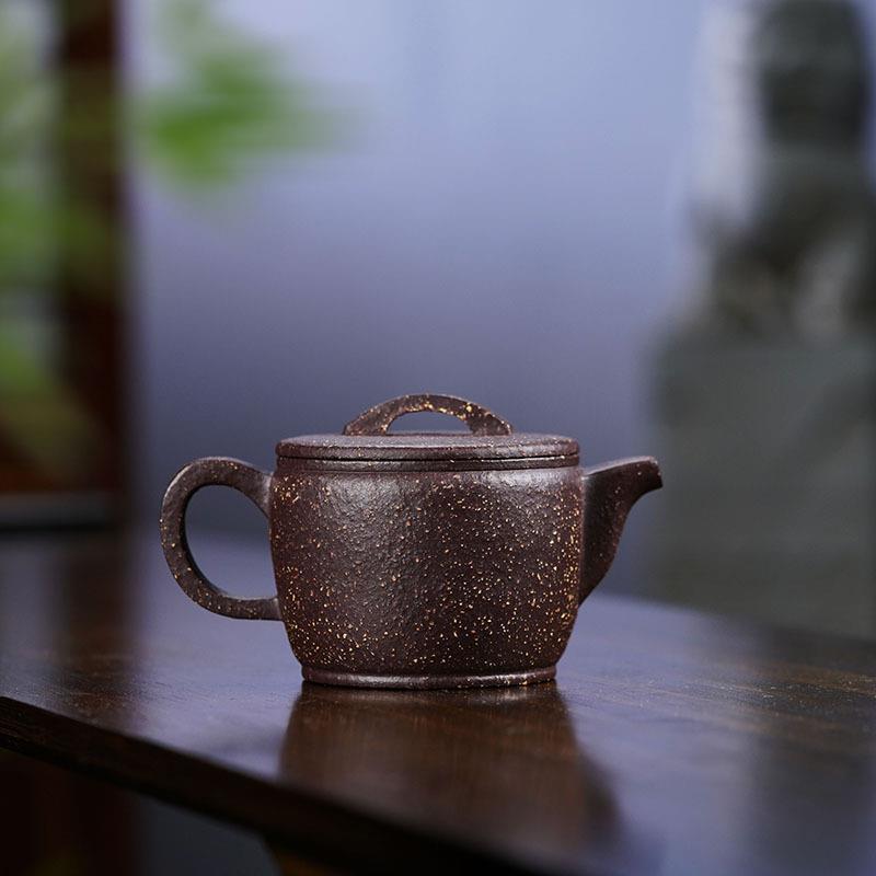 全手工汉瓦紫砂壶精品原矿无添加粗砂紫玉金砂茶壶茶具高档壶