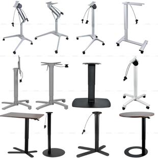 铝合金升降折叠桌脚铁艺支架酒吧高低调节桌腿台脚茶几腿会议桌架