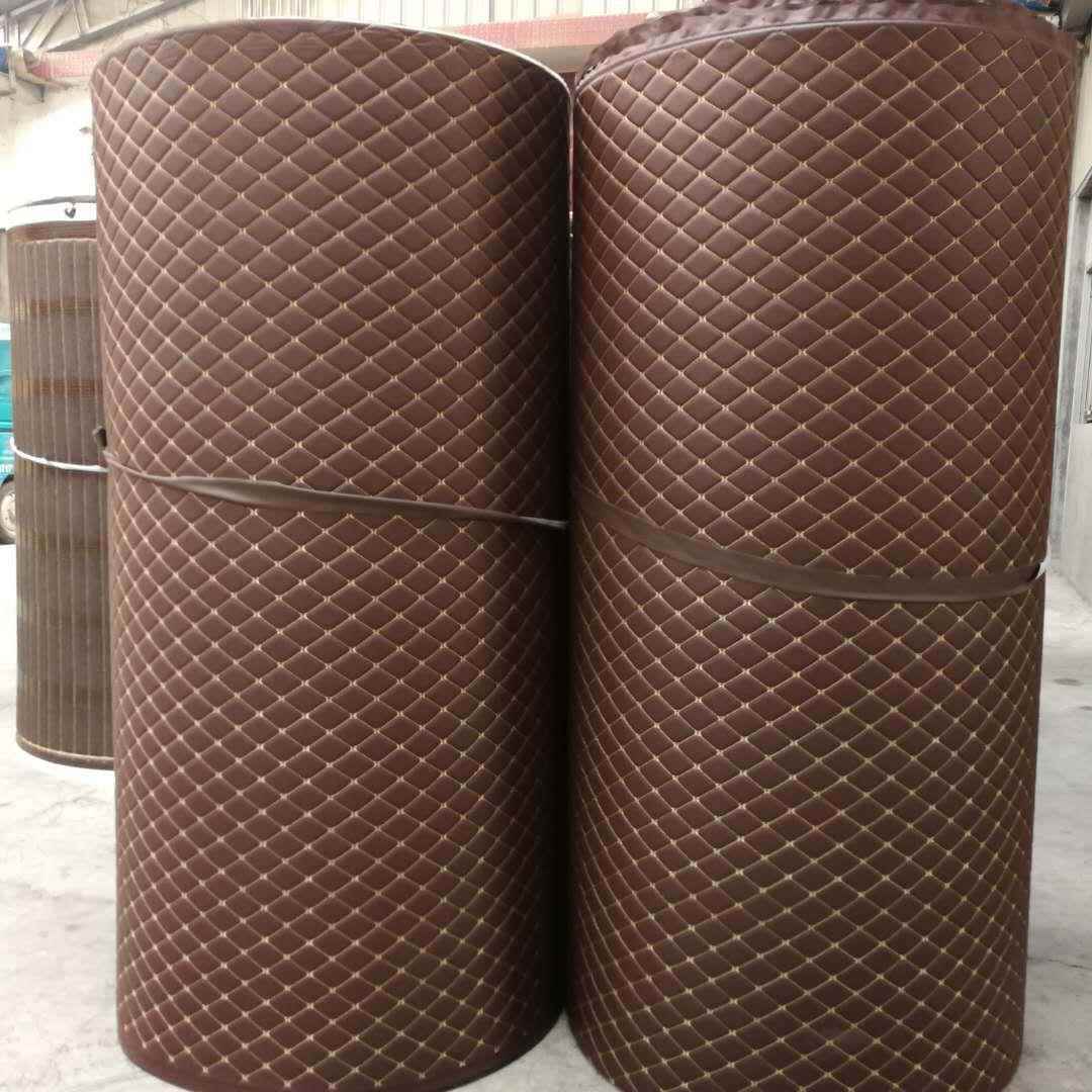 小荔枝皮革绗绣耐刮耐磨 汽车脚垫 卷材复合皮革汽车脚垫卷材