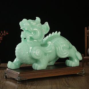 碧玉招财进宝皮秀摆件皮丘配对客厅摆件家居风水办公室摆件开幕礼