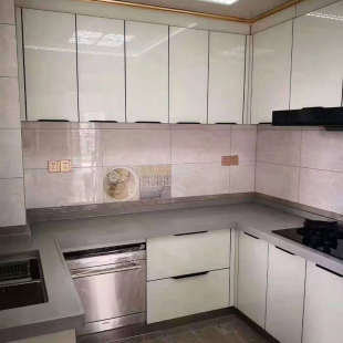 深圳整体橱柜定制石英石台面不锈钢门大理石麻石厨柜香港惠州厨房