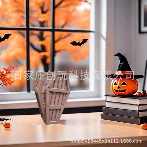Miniature container with coffin for Halloween 微型迷你与棺材