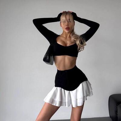 Short skirt women bag buttocks, spicy girl sexy half skirt