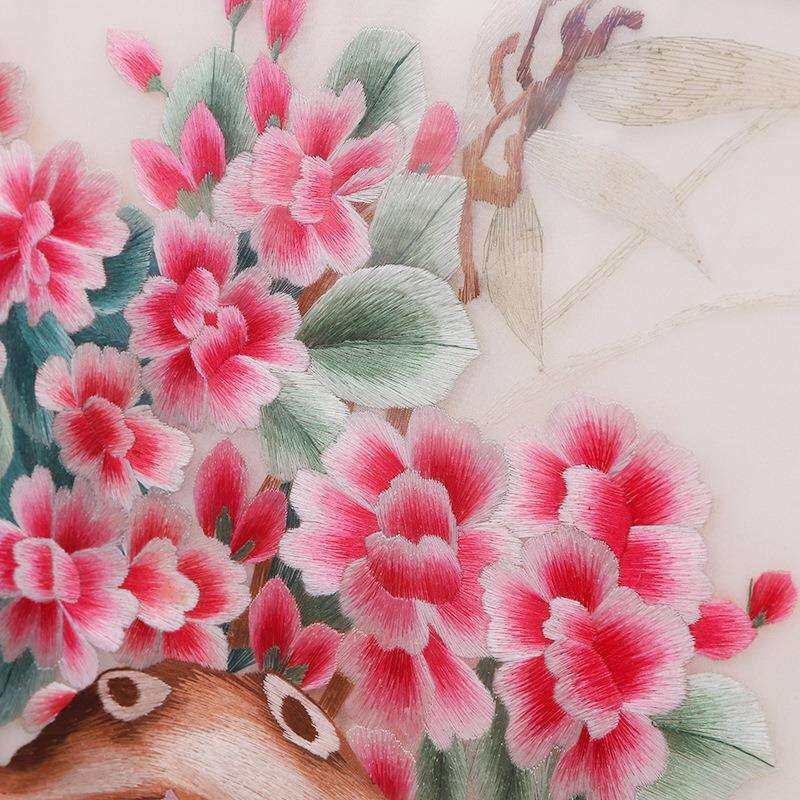 花香鸟语系列 苏绣手工刺绣客厅卧室装饰苏绣成品挂画