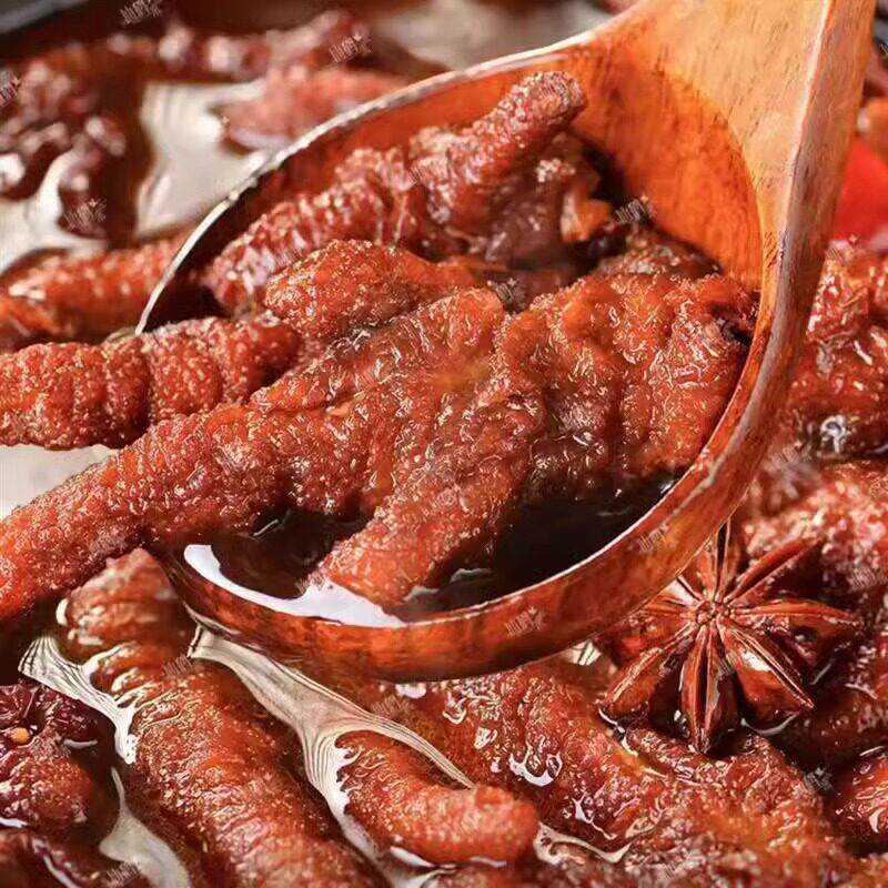 现货仙鹤来虎皮凤爪320g袋装香辣原味鸡爪追剧解馋零食即食卤味下
