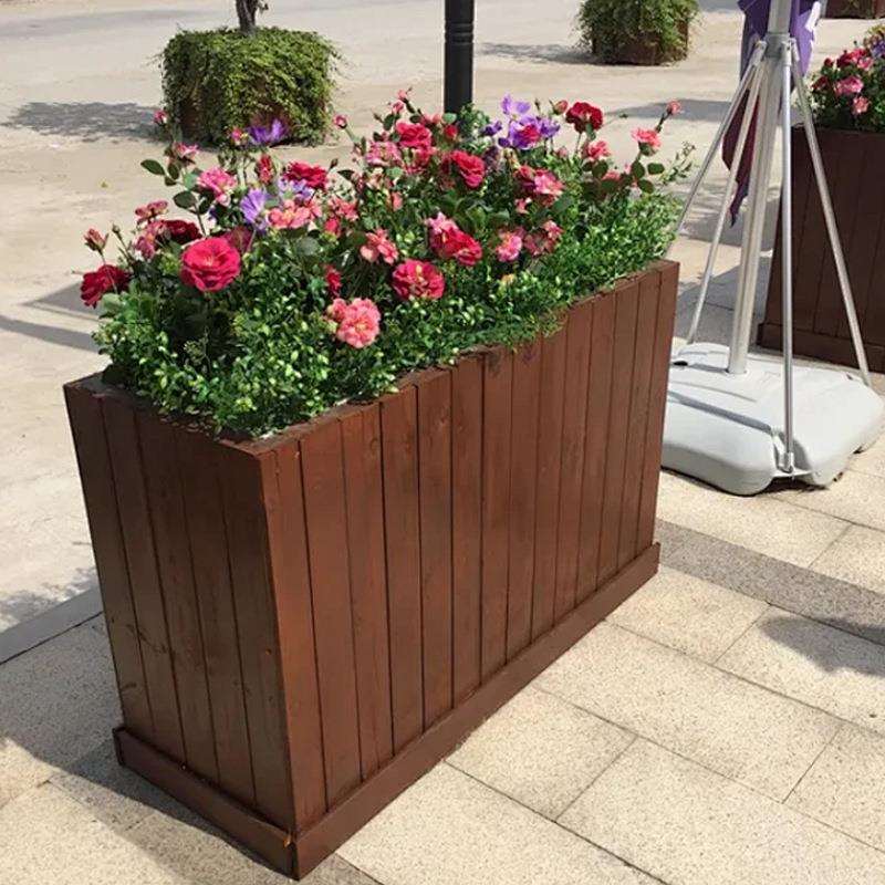 花箱庭院露台种植花盆市政隔断道路木质组合厂家阳台绿植花池