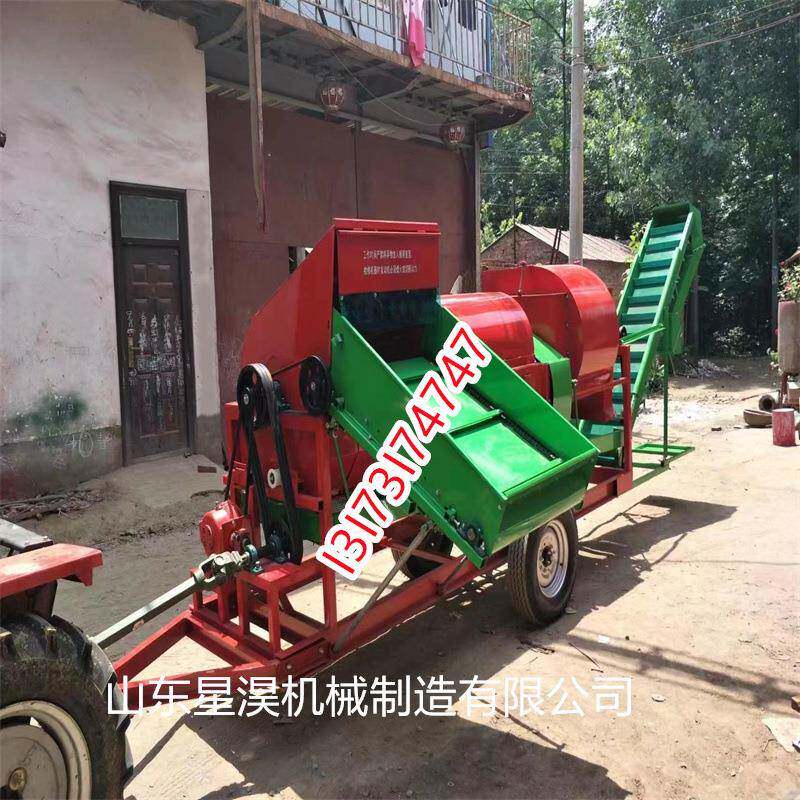 干湿两用花生摘果机拖拉机配套8000型收获采摘机花生果脱离设备