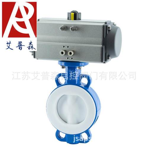 全衬四氟对夹蝶阀/气动衬氟对夹F671F46-16C酸碱专业