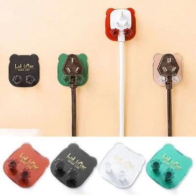 2Pcs Power Plug Hook Cord Hooks Wall Razor Hangers Strong