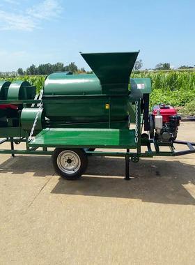 拖拉机PTO版小麦脱粒机农用谷子高粱打粒机芸豆打粒机芝麻脱粒机