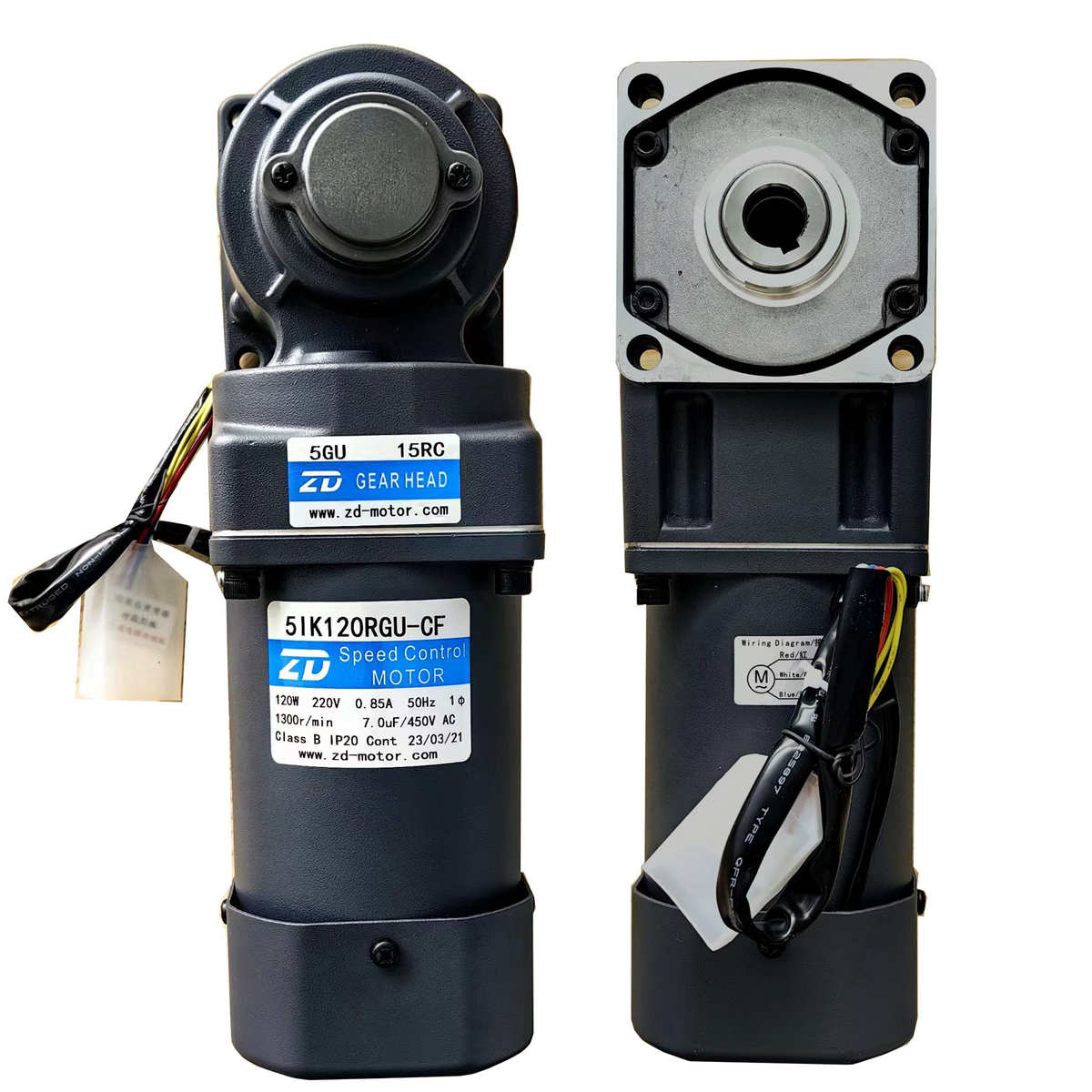 ZD中大原装120W调速电机马达5IK120RGU-CF/5GU15RC直角中空齿轮箱