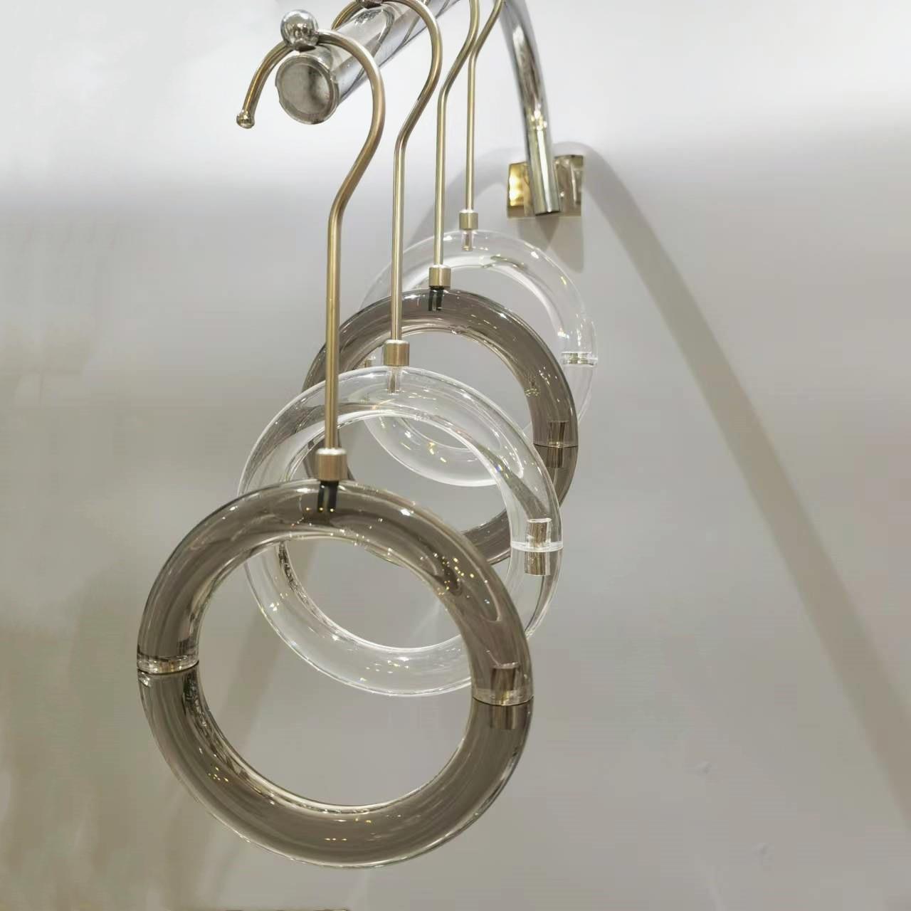服装S钩水晶亚钩克269力吊环可开口店透明圆圈衣架挂围带巾丝巾领