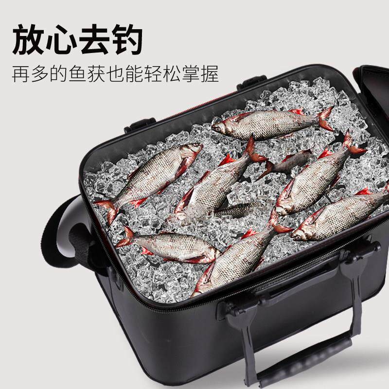 折叠水桶EVA活鱼桶一体成型能加厚耐磨桶可折鱼多叠功钓鱼渔箱打