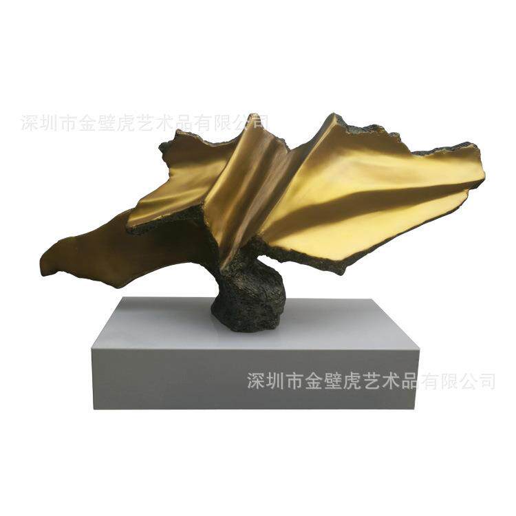 酒店雕塑艺术品中式抽象树脂摆件售楼部办公空间台面条案软装配饰