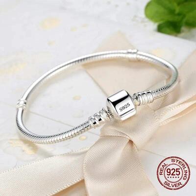 Handmade Original Fine Jewelry 925 Sterling Silver Charm Bra