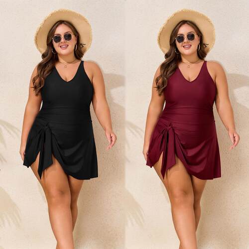 Large size swimsuit, fat woman jumpsuit style, women's