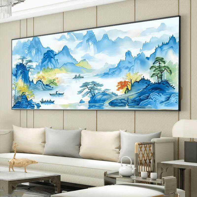 春江水暖图十字绣2024新款线绣客厅风景山水画大幅满绣自己绣手工