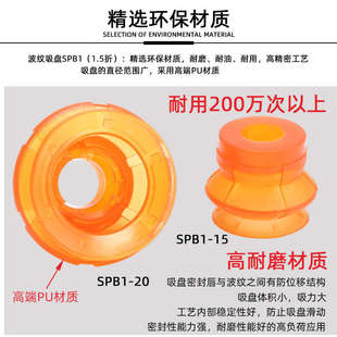 80PU 机械手真空吸盘工业气动双层SPB1