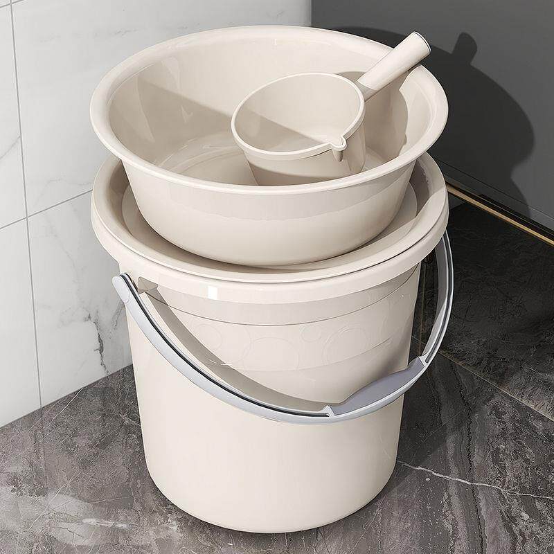 家用塑料水桶加厚透明储水桶学生宿舍桶带盖大号手提桶耐用洗澡桶