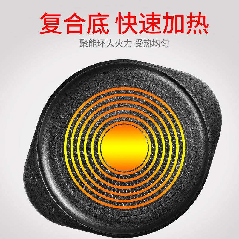 韩式烤牛排不粘烤盘家用商用圆形烧烤盘烧烤盘子烧烤用品帘子篦子