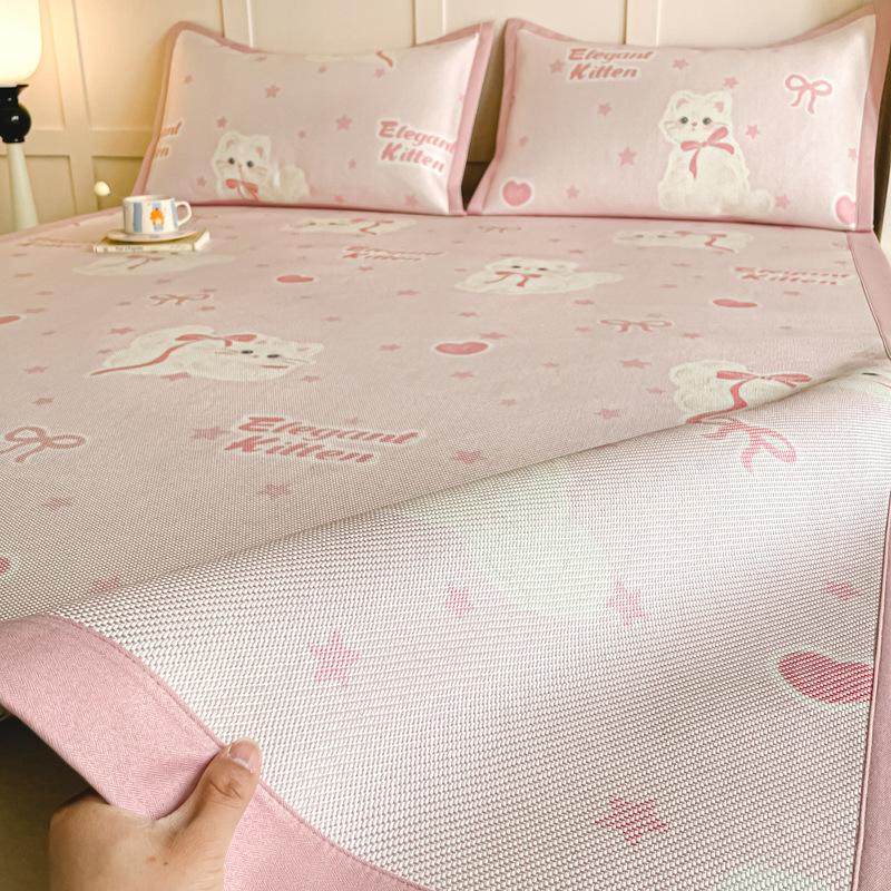 a类冰藤席2025夏季家用双人凉席三件套折叠软席学生宿舍单人席子,床上用品,藤席,淘宝优惠券,粉丝福利购,淘宝优惠卷