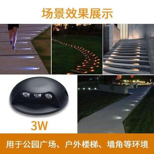 户外步道灯公园景区龟背灯单色七彩DMX512阶梯栈道灯厂家货源