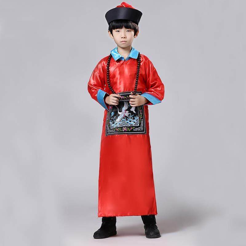 高档儿童朝服满族大臣服装官成人古装大清宫廷文武清官员百衣服演