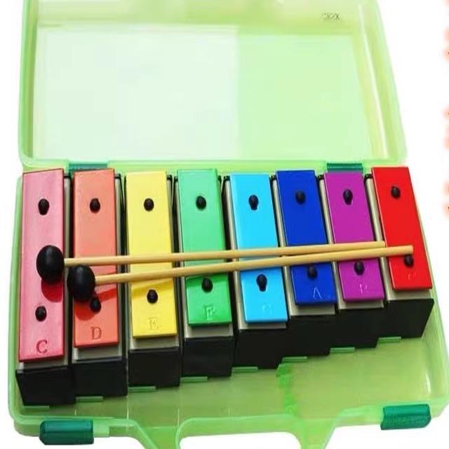 高档八音特价色奥尔夫音铝乐教具打击器乐 儿童彩单8音音砖 板琴